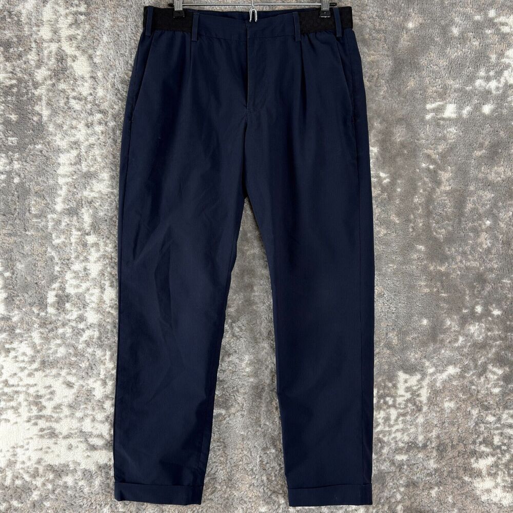 Mango MNG Mens Sz 30 Navy Performance Chino Pants Comfort Stretch Waist